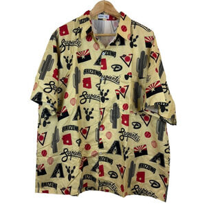 Arizona Diamondbacks Serpientes Hawaiian XL Shirt Single Pocket Sponsored By Cox